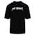 Off White Rundhals-T-Shirt mit cremefarbenem Logo Schwarz Baumwolle  ref.732090