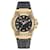 Versace Greca Reaction Leather Watch Golden Metallic  ref.732233