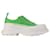 Tread Slick Sneakers - Alexander Mcqueen - Green/White - Leather Cloth  ref.732459