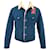 Gucci-Jacke aus blauem Cord und Kunstpelzfutter und -kragen Baumwolle  ref.732558