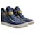 Giuseppe Zanotti Zanotti Hi-top sneakers  in blue leather  ref.732579