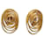 Balenciaga Golden "swirl" clips. Gold-plated  ref.732876