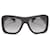Chanel CC-Sonnenbrille in Übergröße Schwarz Kunststoff Harz  ref.733258