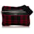 Yves Saint Laurent Riñonera de lana a cuadros Roja Lienzo  ref.733549