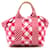 Chanel CC Gingham Karierte Einkaufstasche A49918 Pink Leinwand  ref.733804