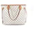 Louis Vuitton Damier Azur Neverfull MM com bolsa Branco Lona  ref.733871
