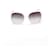Burberry Gafas de sol degradadas extragrandes Blanco Plástico  ref.734188