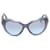 Chanel Camellia Cat Eye Tinted Sunglasses Blue Plastic  ref.734442