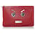 Fendi Clutch aus Leder mit Gesicht Rot Kalbähnliches Kalb  ref.734449