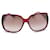 Gucci Gafas de sol extragrandes con logo de G entrelazada Roja Plástico  ref.734561