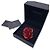 Versace Taille de bague en résine rose fleur florale oversizee rouge 15 - vue 2