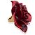 Versace Taille de bague en résine rose fleur florale oversizee rouge 15 - vue 3