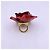 Versace Taille de bague en résine rose fleur florale oversizee rouge 15 - vue 4