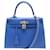 Hermès NEW HERMES KELLY II SELLIER HANDBAG 25 FRENCH BLUE EPSOM LEATHER HANDBAG  ref.736020