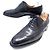Hermès HERMES JOHN RICHELIEU SCARPE BOUT FLEURI 44 Scarpe in pelle nera Nero