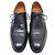 Hermès HERMES JOHN RICHELIEU SCARPE BOUT FLEURI 44 Scarpe in pelle nera Nero - vista 5