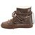 Botines Inuikii Marrón Cuero Barnizado Castaño - vista 3
