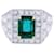 inconnue Ring, platinum, yellow gold, emerald and diamond. White gold  ref.736518