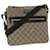 GUCCI GG Canvas Shoulder Bag PVC Leather Beige Dark Brown 406410 Auth ki2534  ref.737221