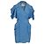 Autre Marque Vestido de seda azul de doble botonadura Hanii Y - vista 2