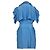 Autre Marque Vestido de seda azul de doble botonadura Hanii Y - vista 3