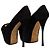 Giuseppe Zanotti Schwarze Wildleder-Plattform-Schuhe mit hohen Absätzen - Ansicht 3