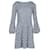 Maje Blue Print Pleated Dress Polyester  ref.739821
