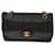 Timeless Chanel Vintage Black Lambskin & Grey Felt Classic Flap Bag  Leather  ref.739988