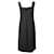 Prada Vestido midi negro con cuello vuelto Acetato Fibra de celulosa  ref.740325