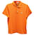 Moncler Pique Short Sleeve Polo in Orange Cotton  ref.740356