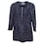 Nina Ricci Front-Zip Jacket in Navy Blue Acrylic Tweed  ref.740368