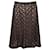 Dolce & Gabbana Jupe mi-longue trapèze en dentelle marron  ref.740457
