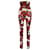 Legging com estampa floral Dolce & Gabbana em poliamida branca Vermelho  ref.740543