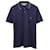 Brunello Cucinelli Logo and Stripe Slim-Fit Polo in Navy Blue Cotton  ref.740560