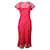 Temperley London Vestido de renda rosa Viscose Fibra de celulose  ref.740628