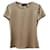 Theory Metallic Short Sleeve T-Shirt in Beige Silk  ref.740845