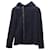 Sweat à capuche zippé Giorgio Armani en laine feutrée bleu marine  ref.740885