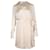 Victoria Beckham Plissee-Jacquard-Kleid mit Wickeleffekt in Creme-Acetat Weiß Roh Zellulosefaser  ref.740927