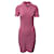 Jacquemus Vestido polo de malha canelada aberto nas costas em viscose rosa Fibra de celulose  ref.740957