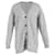 Ganni Long Sleeve Cardigan in Grey Mohair  Wool  ref.740976