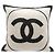 Chanel Almofada de Lã CC Preto