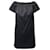 Maje Off Shoulder Mini Shift Dress in Black Silk  ref.741384