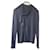 Chanel tie collar sweater cardigan in cashmere and silk Dark blue  ref.640204