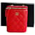 Chanel Petit sac à bandoulière Vanity en cuir caviar Rouge  ref.739479
