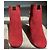 Botines Hermès Player de ante rojo oscuro Burdeos - vista 2