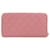 Chanel Portefeuille Zippe Pink Leder  ref.742393