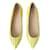 CHRISTIAN LOUBOUTIN PIGALLE FLAT SPIKES PRIMAVERA 39,5  yellow Patent leather  ref.743565