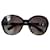 Gafas de sol ovaladas de Chanel Negro Metal  ref.744185