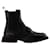 Worker Punk Ankle Boots - Alexander Mcqueen - Black/White - Leather  ref.744233