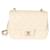 Timeless Minibolso cuadrado clásico con solapa de piel de cordero acolchada en beige de Chanel Carne Cuero  ref.744272